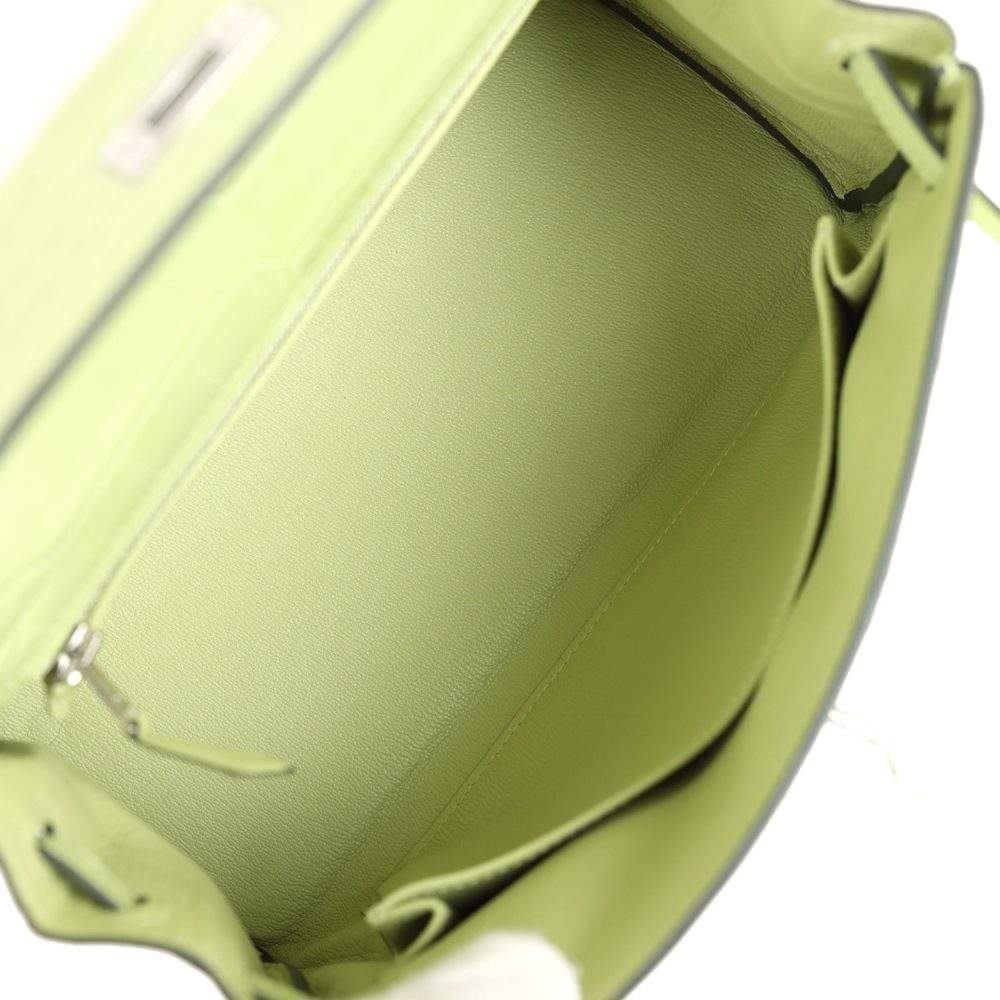 Hermes Kelly Retourne 25 Jaune Bourgeon Matte Alligator Palladium Hardware - Image 8