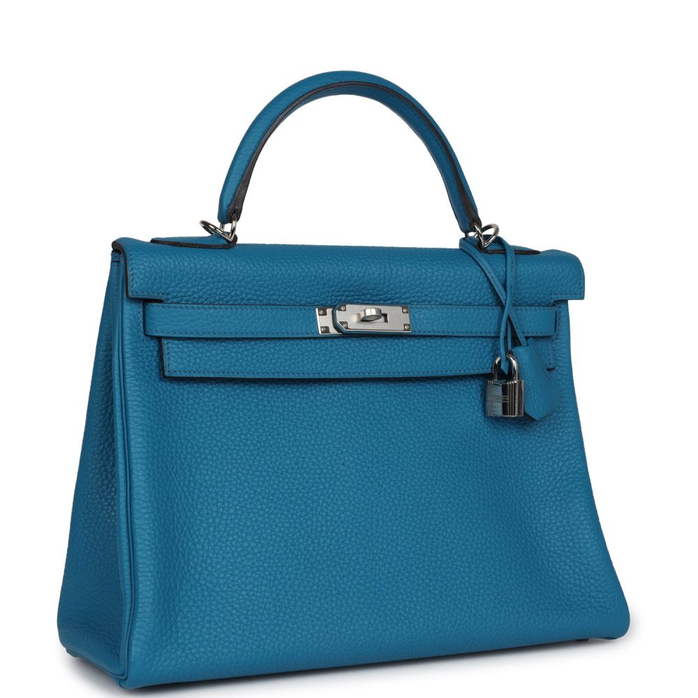 Hermes Kelly Retourne 32 Cobalt Clemence Palladium Hardware - Image 2