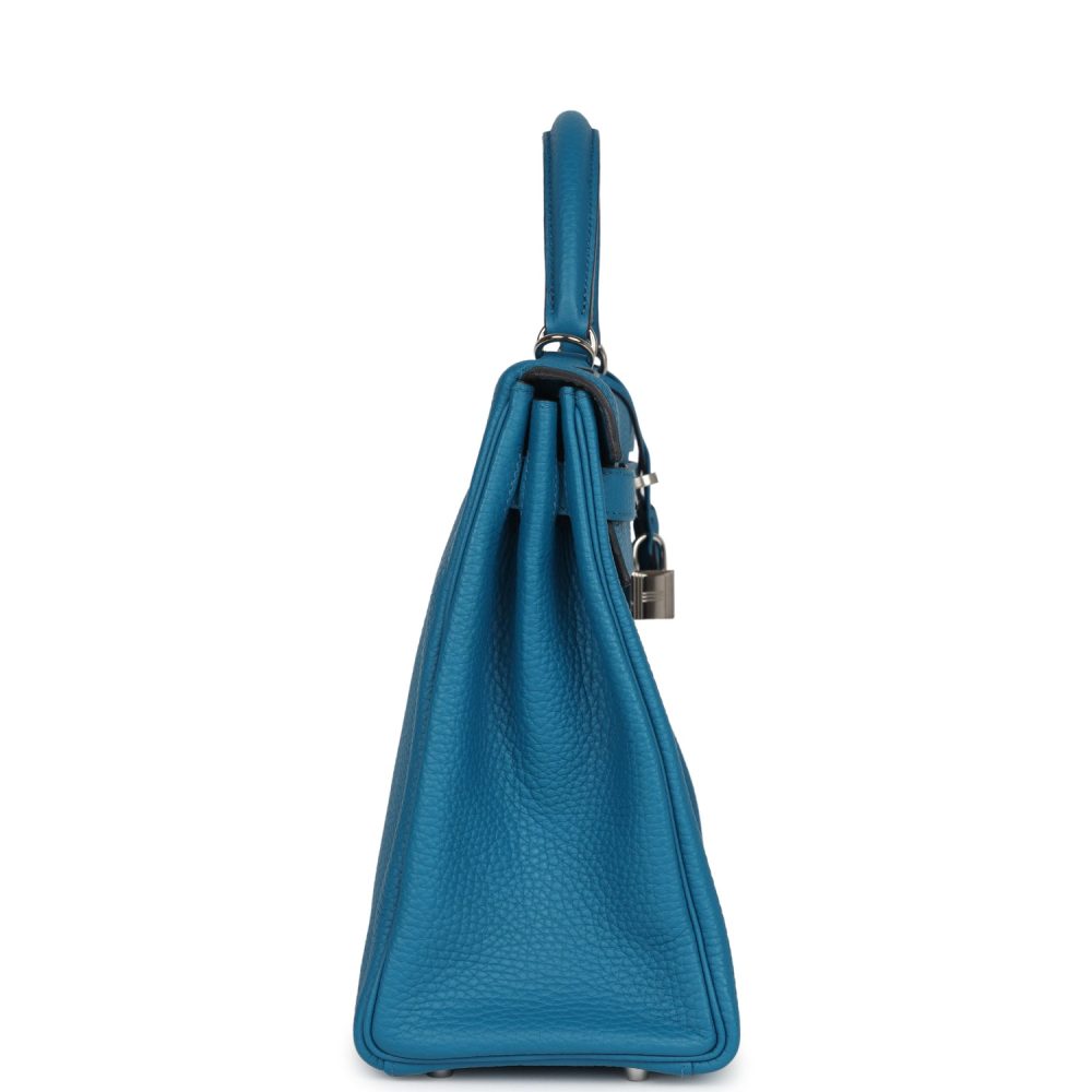 Hermes Kelly Retourne 32 Cobalt Clemence Palladium Hardware - Image 3