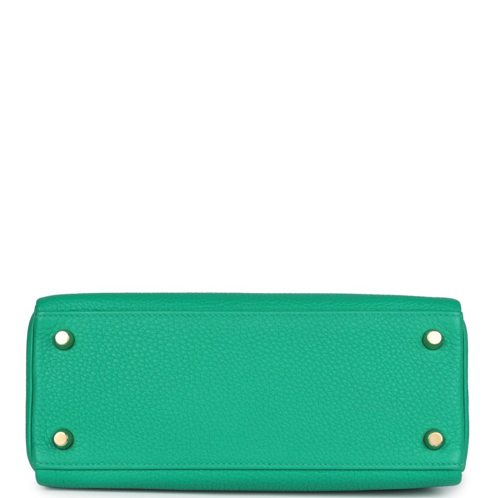 Hermes Kelly Retourne 25 Menthe Togo and Varanus Niloticus Lizard Touch Permabrass Hardware - Image 6