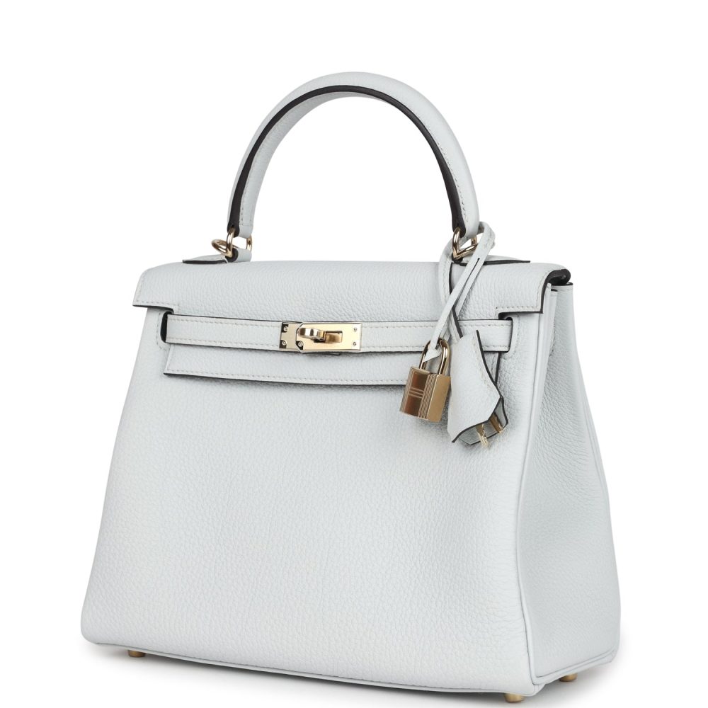 Hermes Kelly Retourne 25 Gris Platine Togo Permabrass Hardware - Image 5