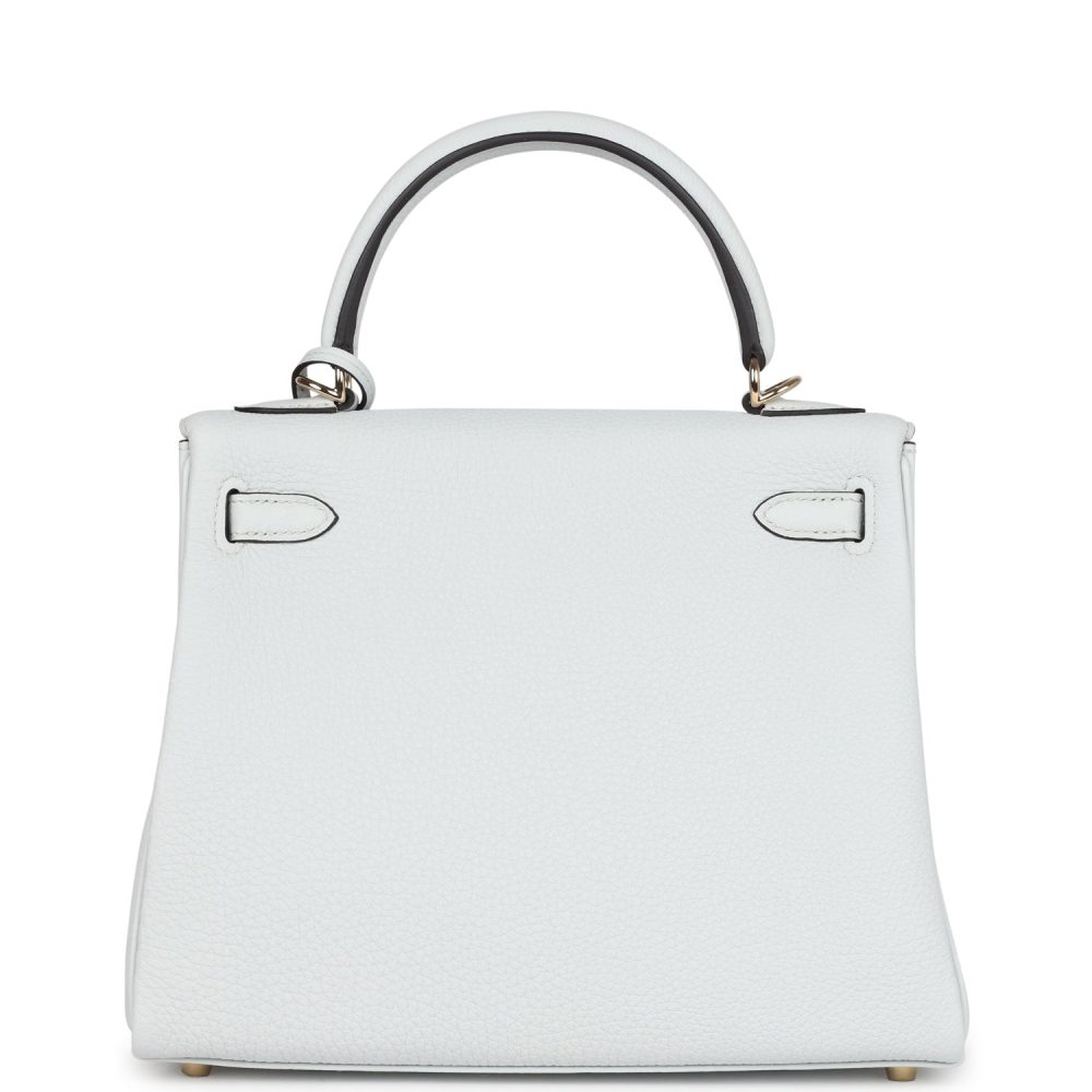 Hermes Kelly Retourne 25 Gris Platine Togo Permabrass Hardware - Image 4