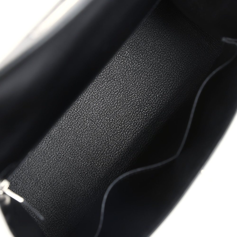 Hermes Kelly Sellier 28 Black Box Palladium Hardware - Image 8