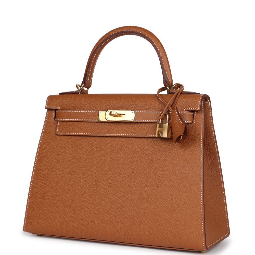 Hermes Kelly Sellier 28 Gold Epsom Gold Hardware - Image 3