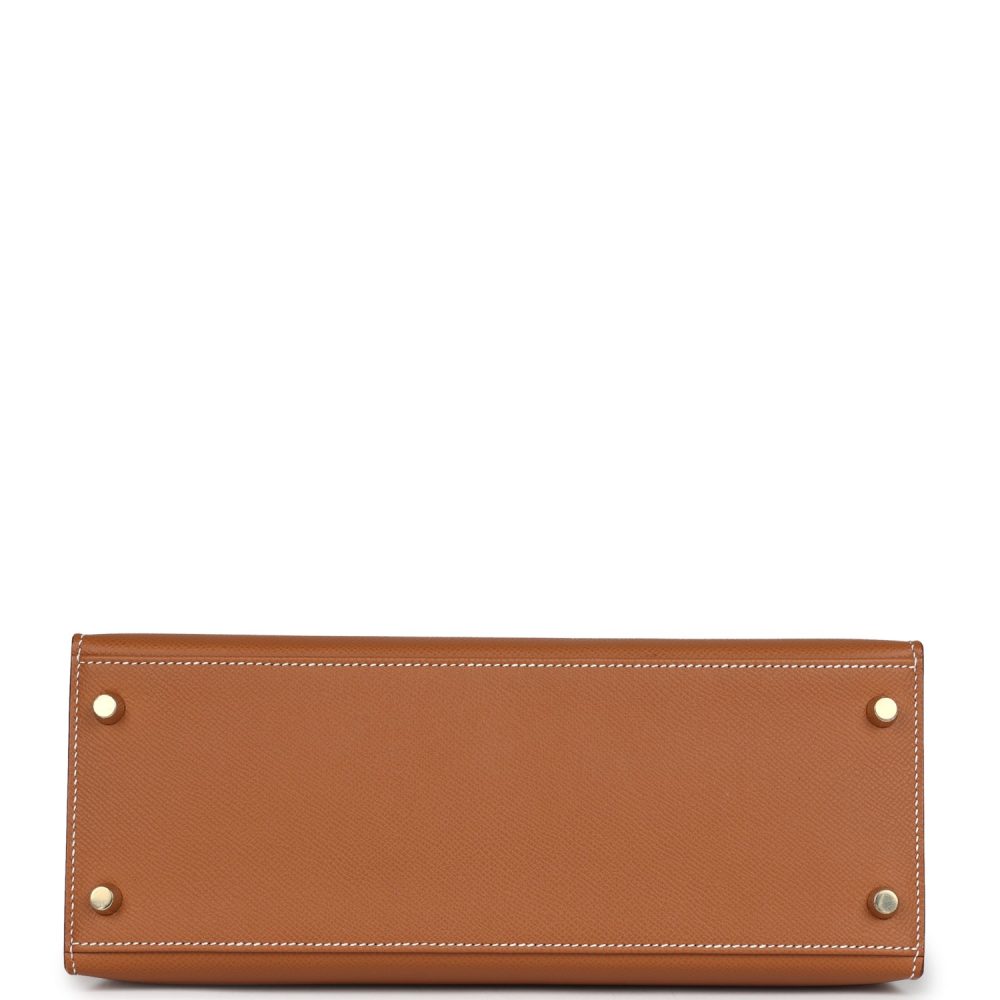 Hermes Kelly Sellier 28 Gold Epsom Gold Hardware - Image 6