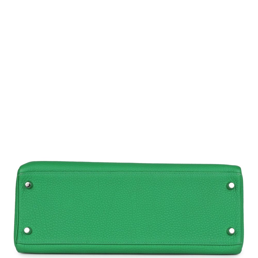 Pre-owned Hermes Kelly Retourne 32 Bambou Togo Palladium Hardware - Image 6