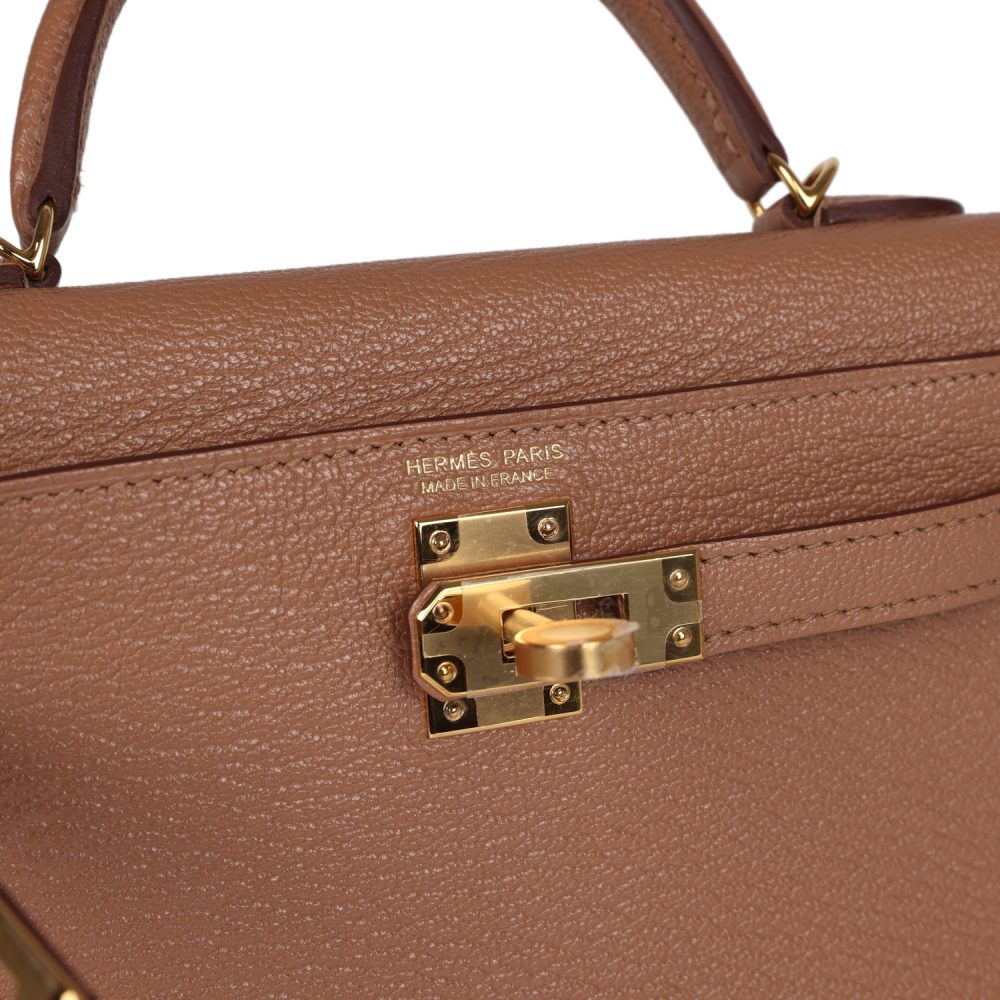 Hermes Kelly Sellier 20 Quebracho Chevre Gold Hardware - Image 7