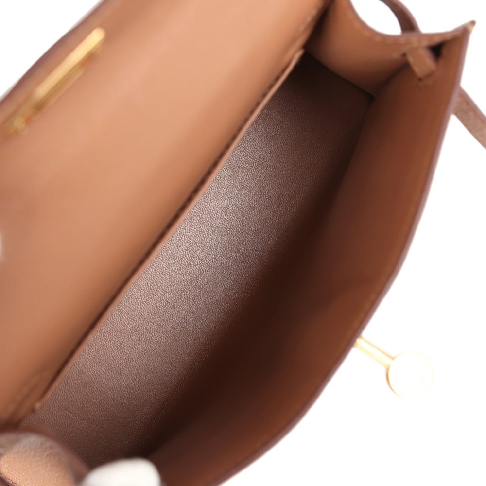 Hermes Kelly Sellier 20 Quebracho Chevre Gold Hardware - Image 8