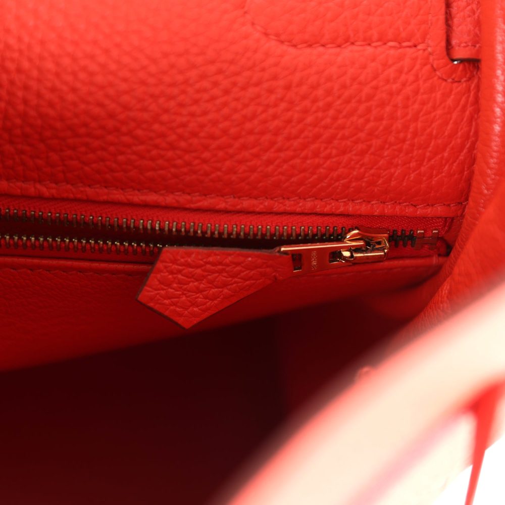 Pre-owned Hermes Kelly Retourne 35 Capucine Togo Gold Hardware - Image 9