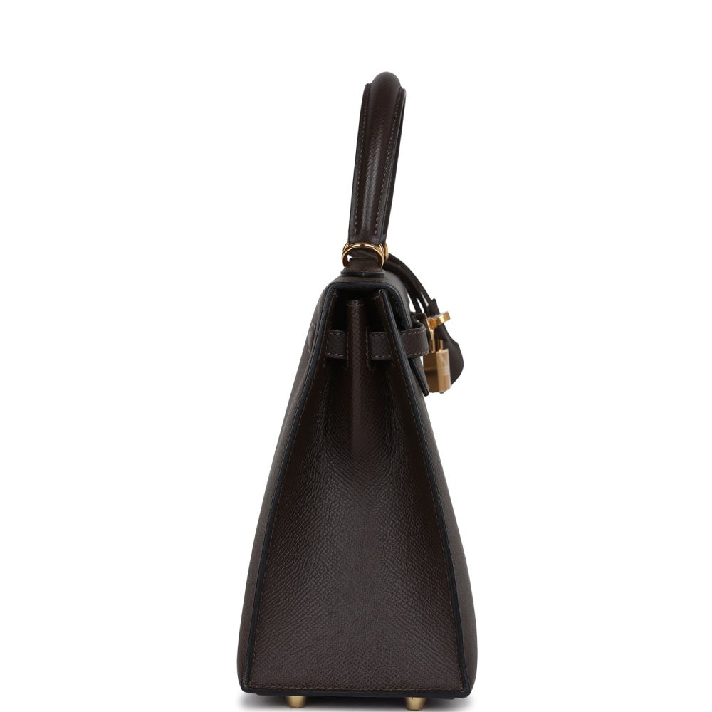 Hermes Kelly Sellier 25 Ebene Epsom Gold Hardware - Image 3