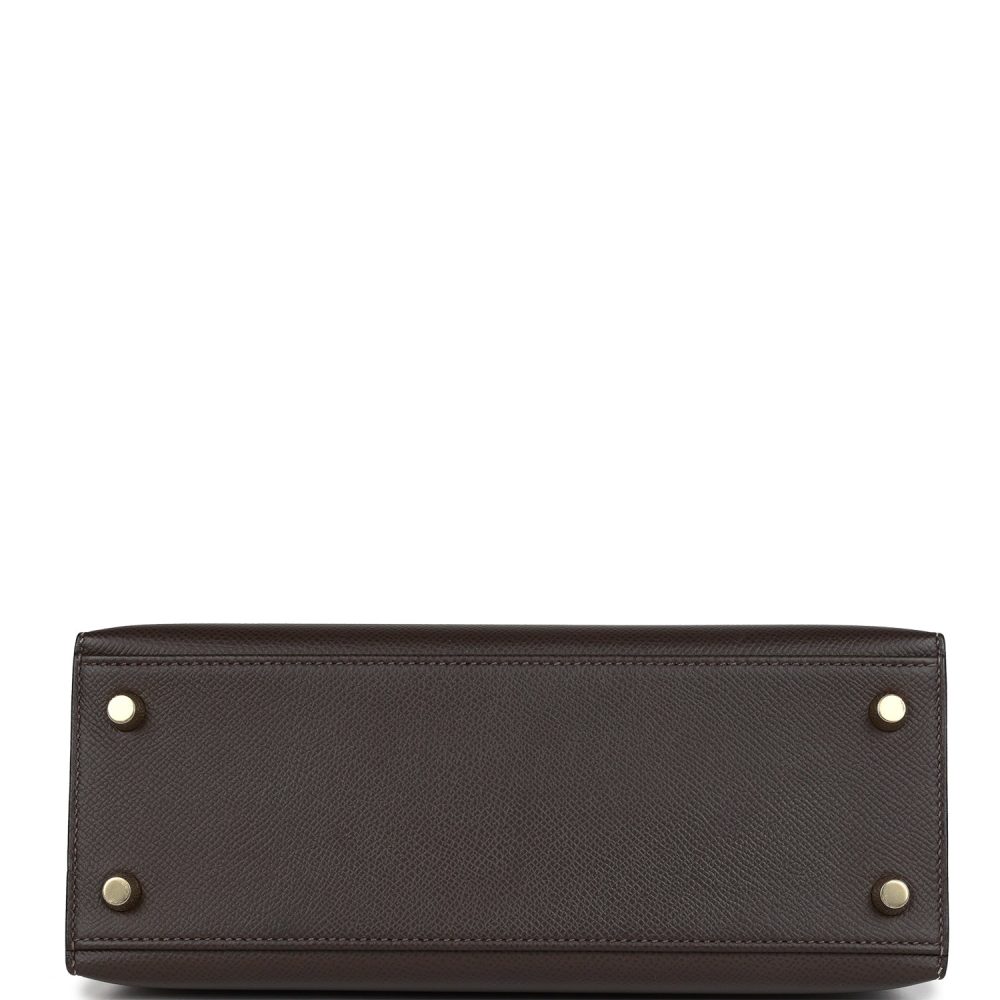 Hermes Kelly Sellier 25 Ebene Epsom Gold Hardware - Image 6