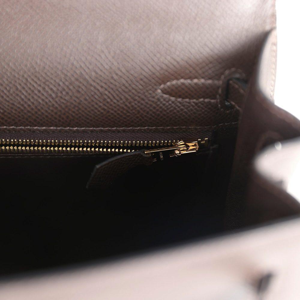 Hermes Kelly Sellier 25 Ebene Epsom Gold Hardware - Image 9