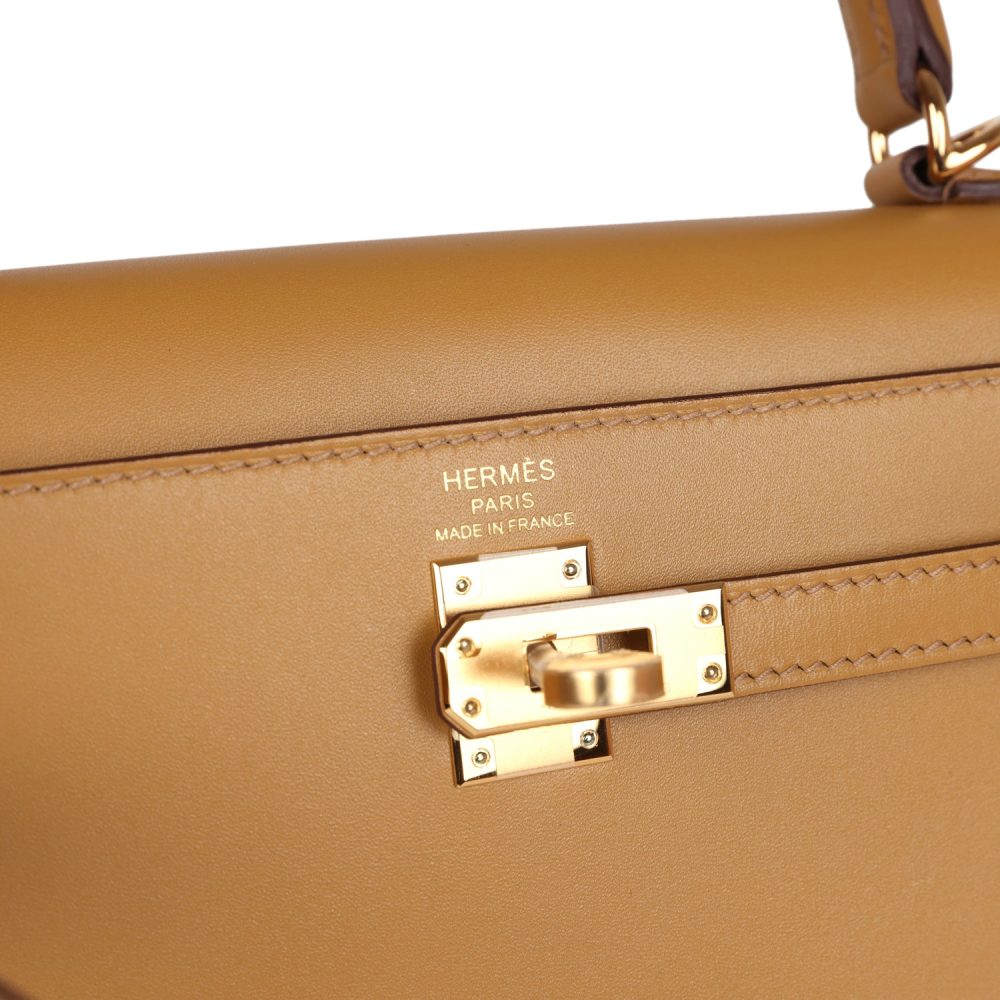Hermes Kelly Sellier 25 Poussi??re Tadelakt Gold Hardware - Image 7