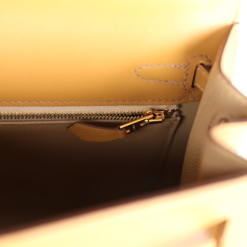 Hermes Kelly Sellier 25 Poussi??re Tadelakt Gold Hardware - Image 9