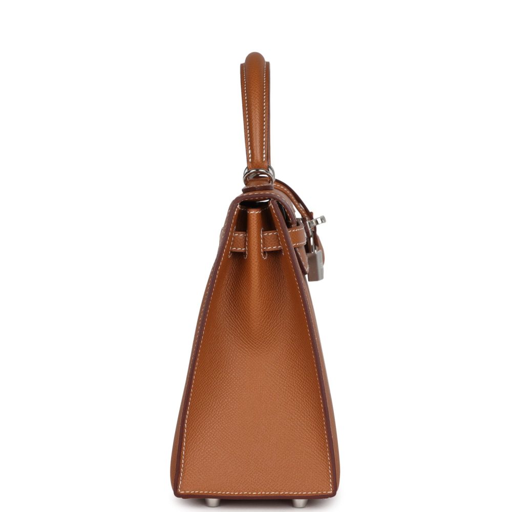 Hermes Kelly Sellier 25 Gold Epsom Palladium Hardware - Image 4