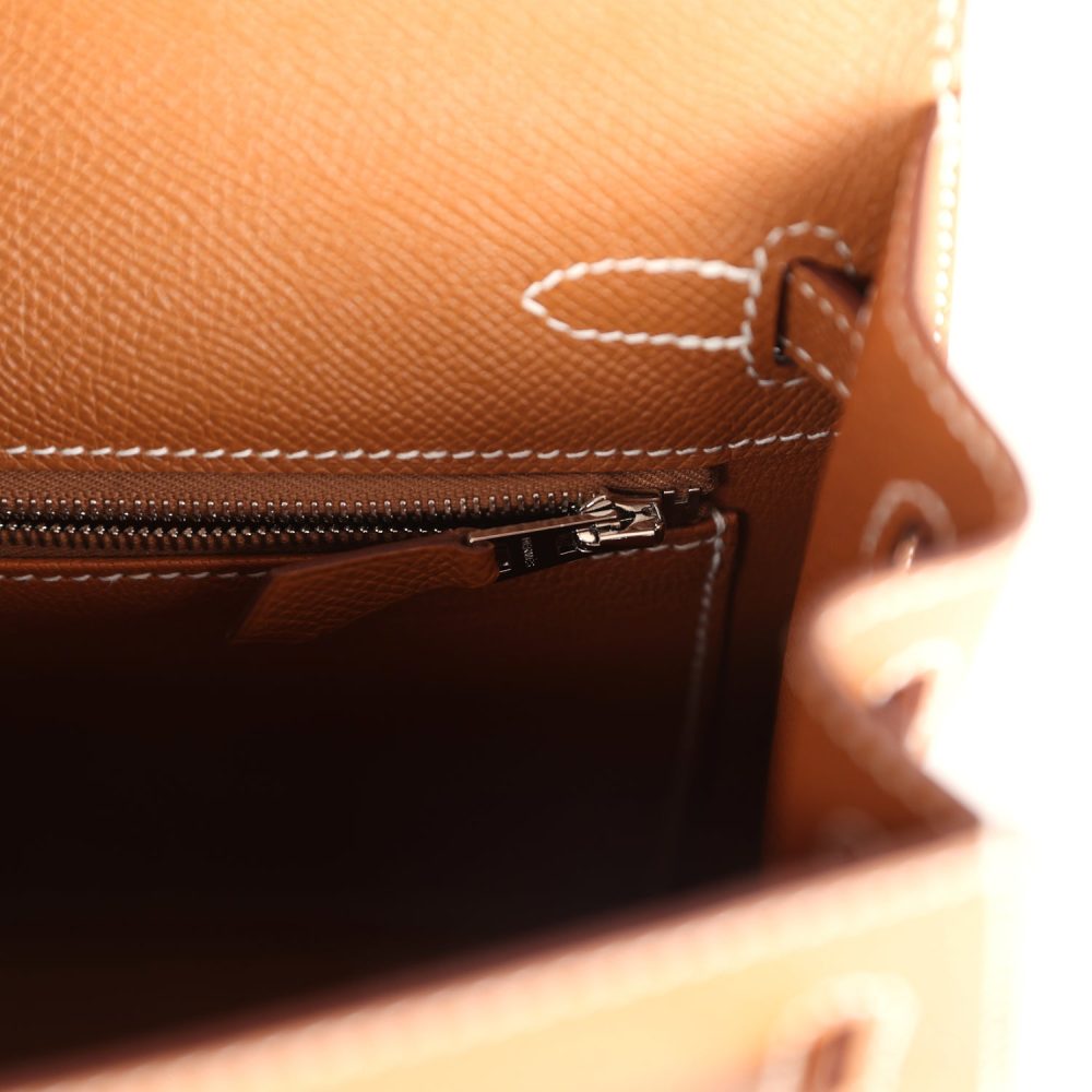 Hermes Kelly Sellier 25 Gold Epsom Palladium Hardware - Image 9