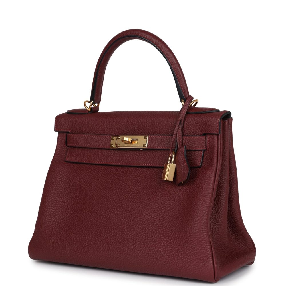 Hermes Kelly Retourne 28 Rouge H Togo Gold Hardware - Image 5