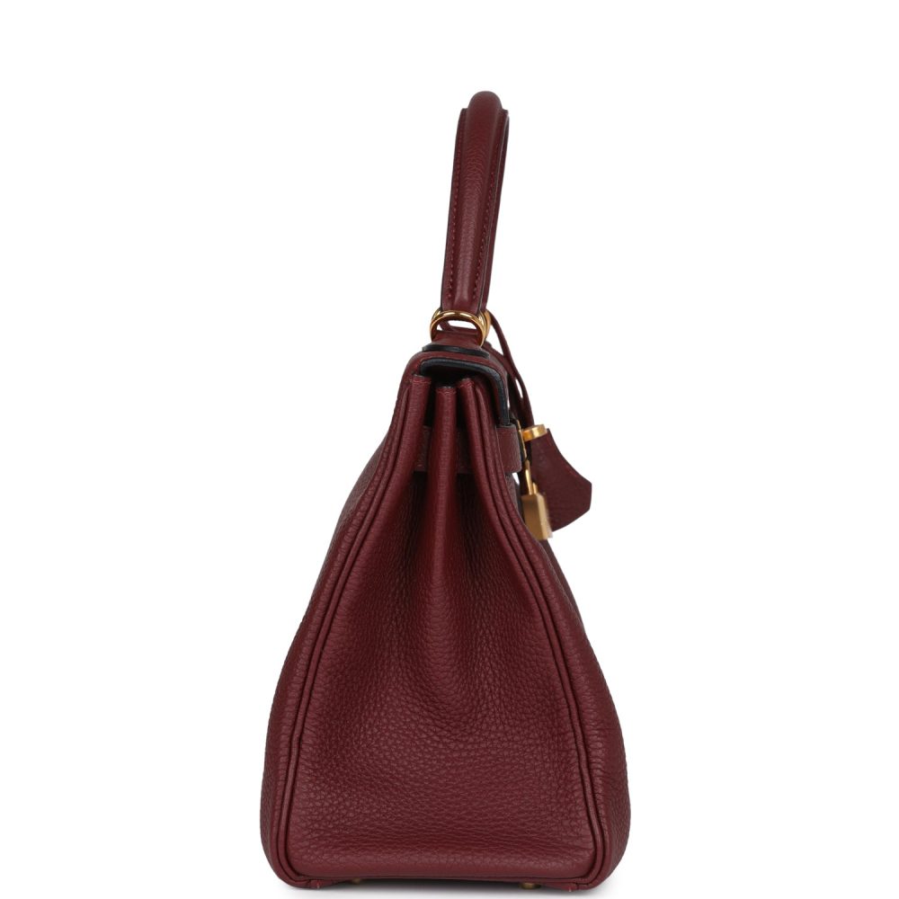 Hermes Kelly Retourne 28 Rouge H Togo Gold Hardware - Image 3