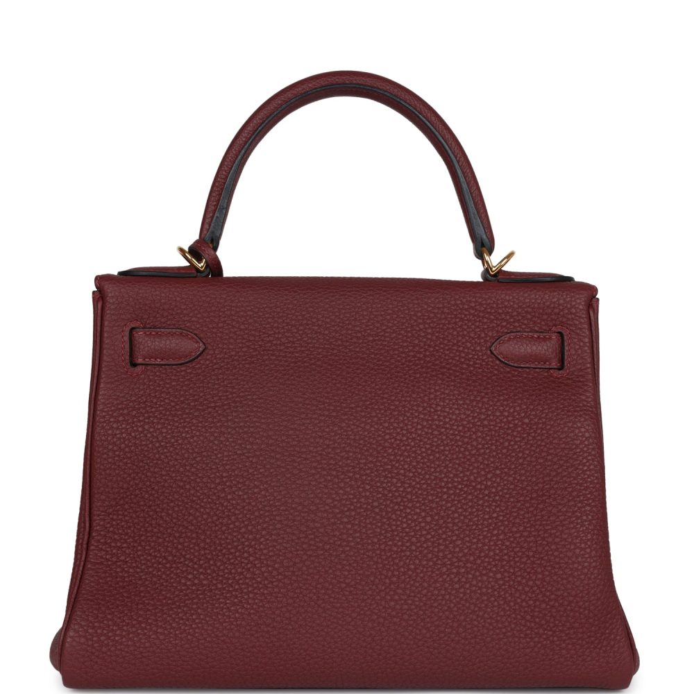 Hermes Kelly Retourne 28 Rouge H Togo Gold Hardware - Image 4