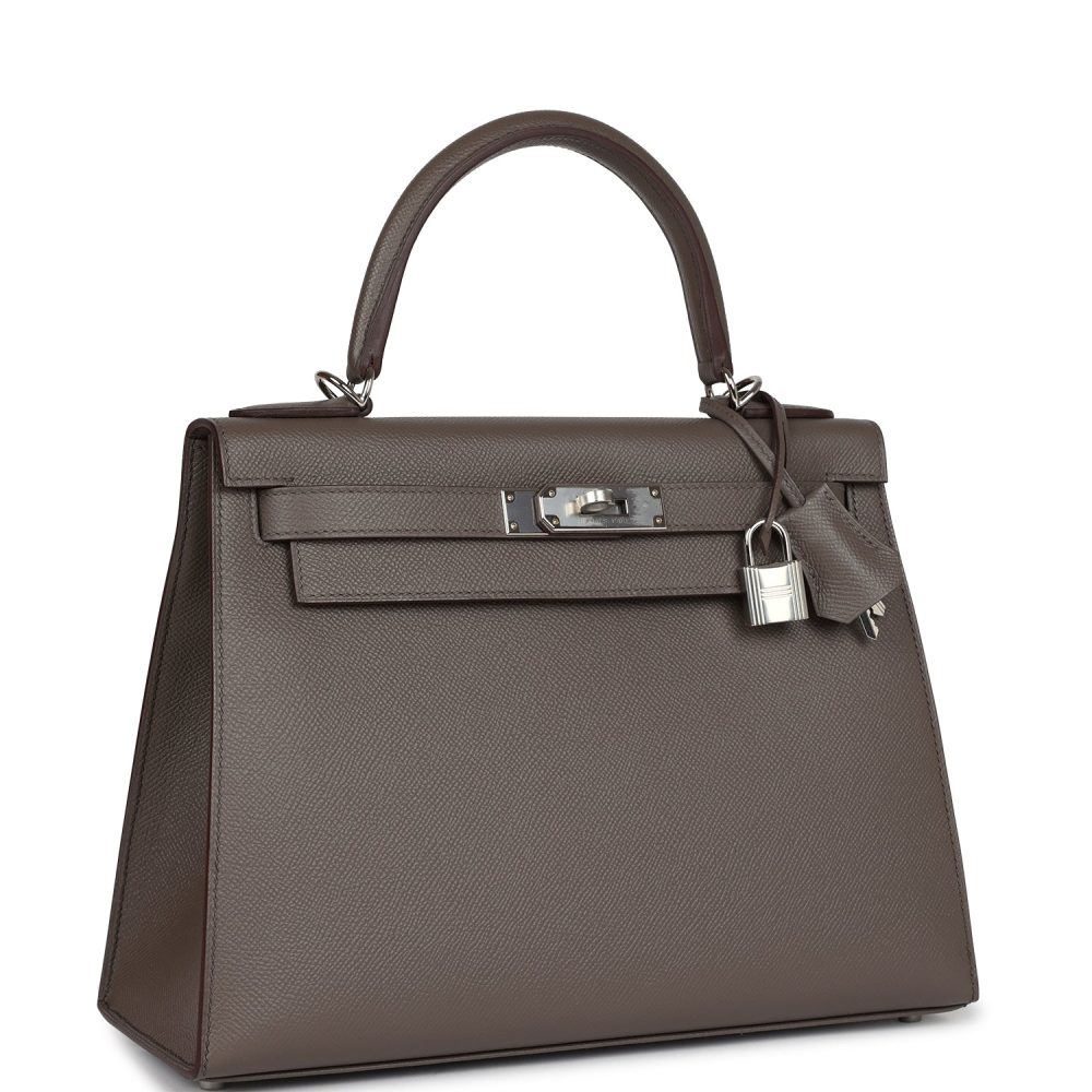 Hermes Kelly Sellier 28 Etain Epsom Palladium Hardware - Image 2