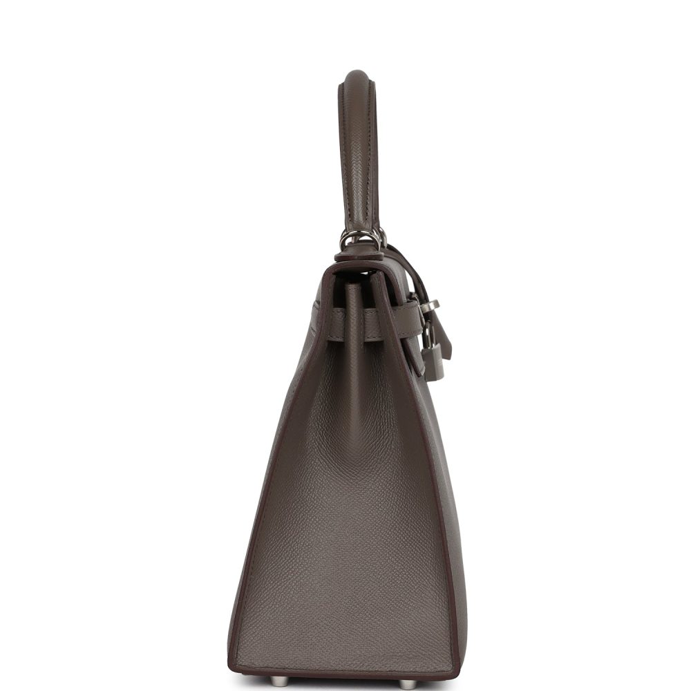 Hermes Kelly Sellier 28 Etain Epsom Palladium Hardware - Image 3