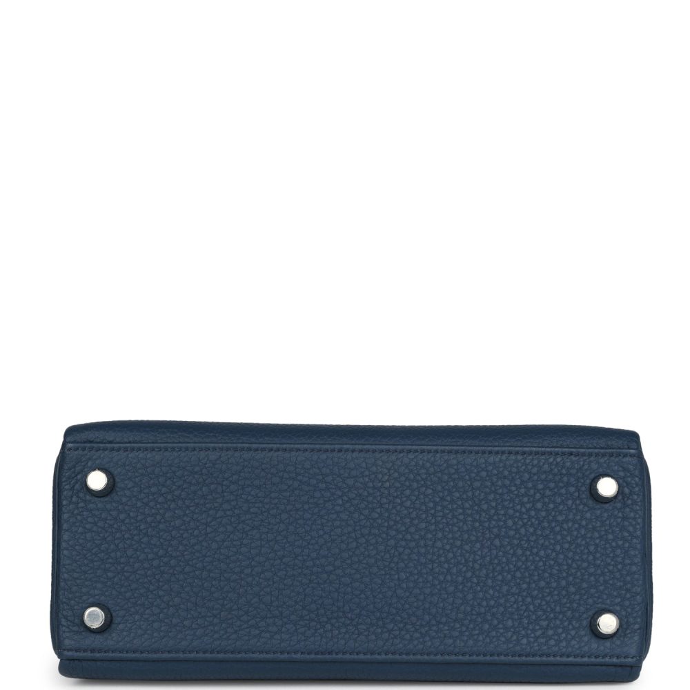 Hermes Kelly Retourne 25 Bleu De Prusse Togo Palladium Hardware - Image 6