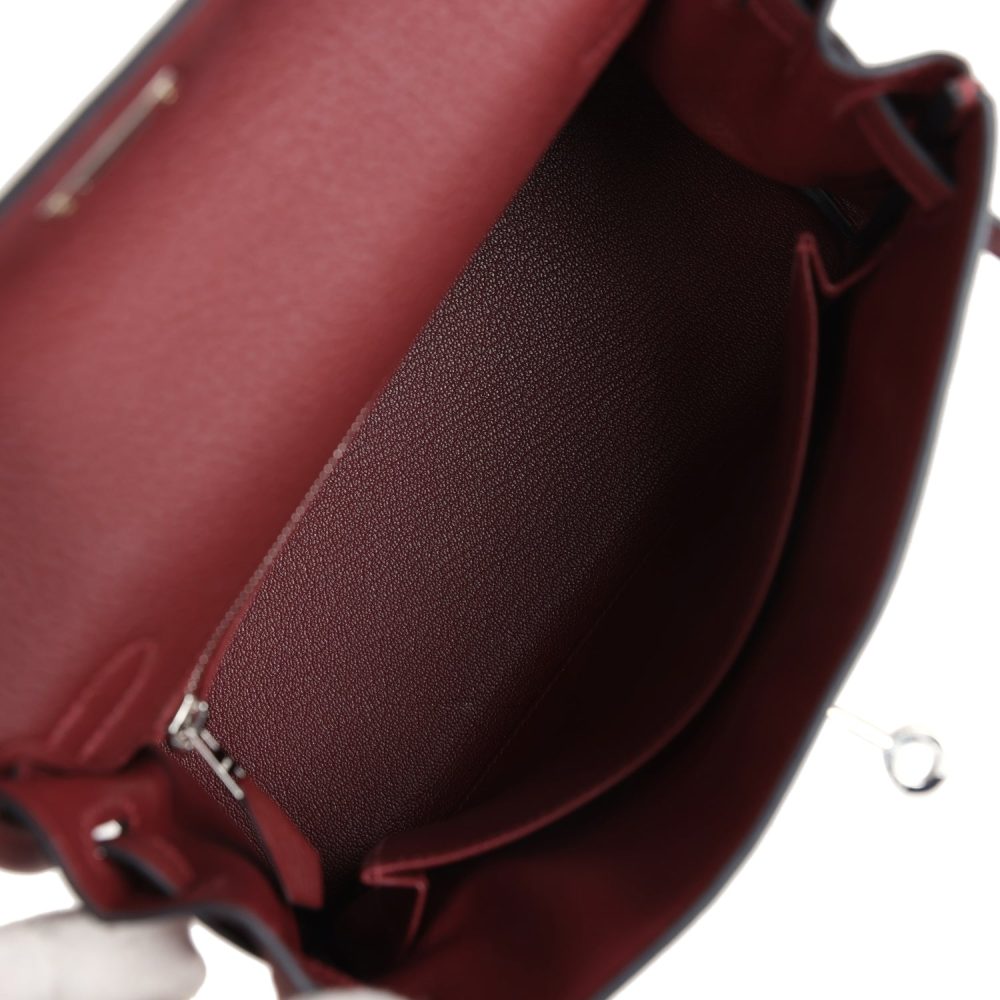 Hermes Kelly Retourne 25 Rouge H Togo Palladium Hardware - Image 8