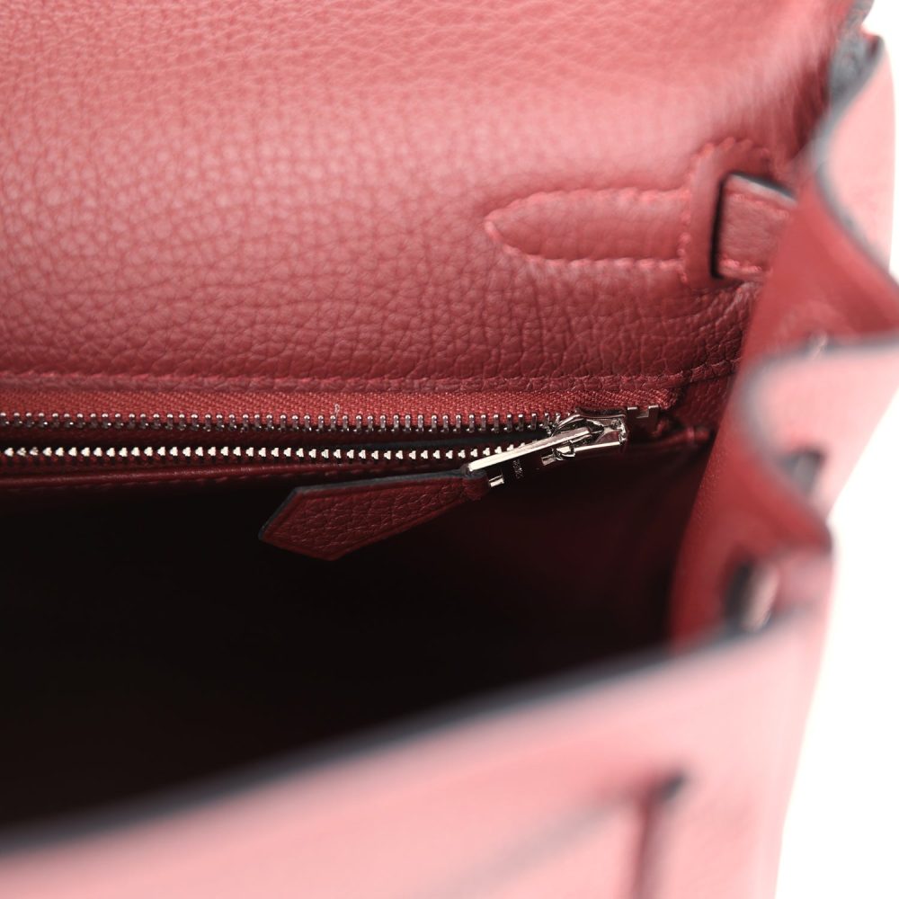 Hermes Kelly Retourne 25 Rouge H Togo Palladium Hardware - Image 9