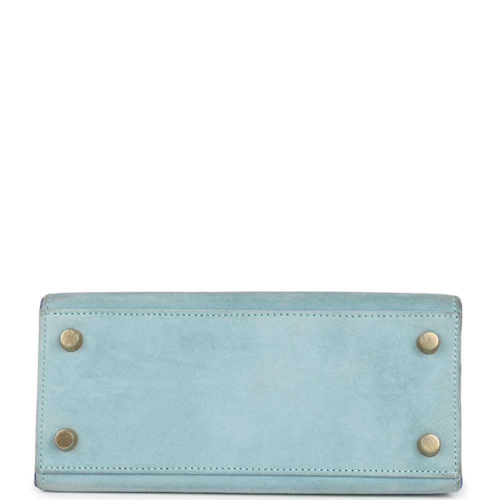 Vintage Hermes Kelly Sellier 20 Bleu Electric and Aqua Doblis Gold Hardware - Image 6