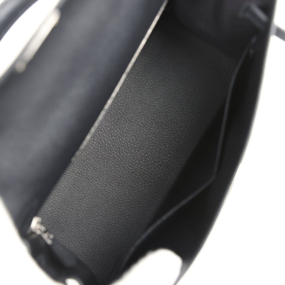 Hermes Kelly Sellier 28 Black Epsom Palladium Hardware - Image 8