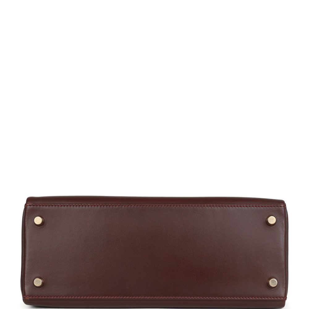 Vintage Hermes Kelly Retourne 28 Noisette Box Gold Hardware - Image 6
