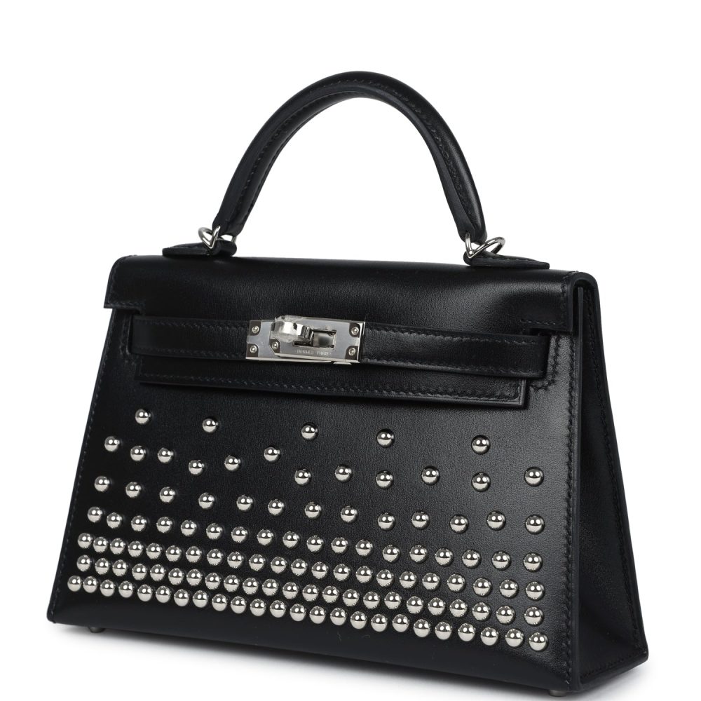 Hermes Kelly Sellier 20 Clout?? Black Box Palladium Hardware - Image 3
