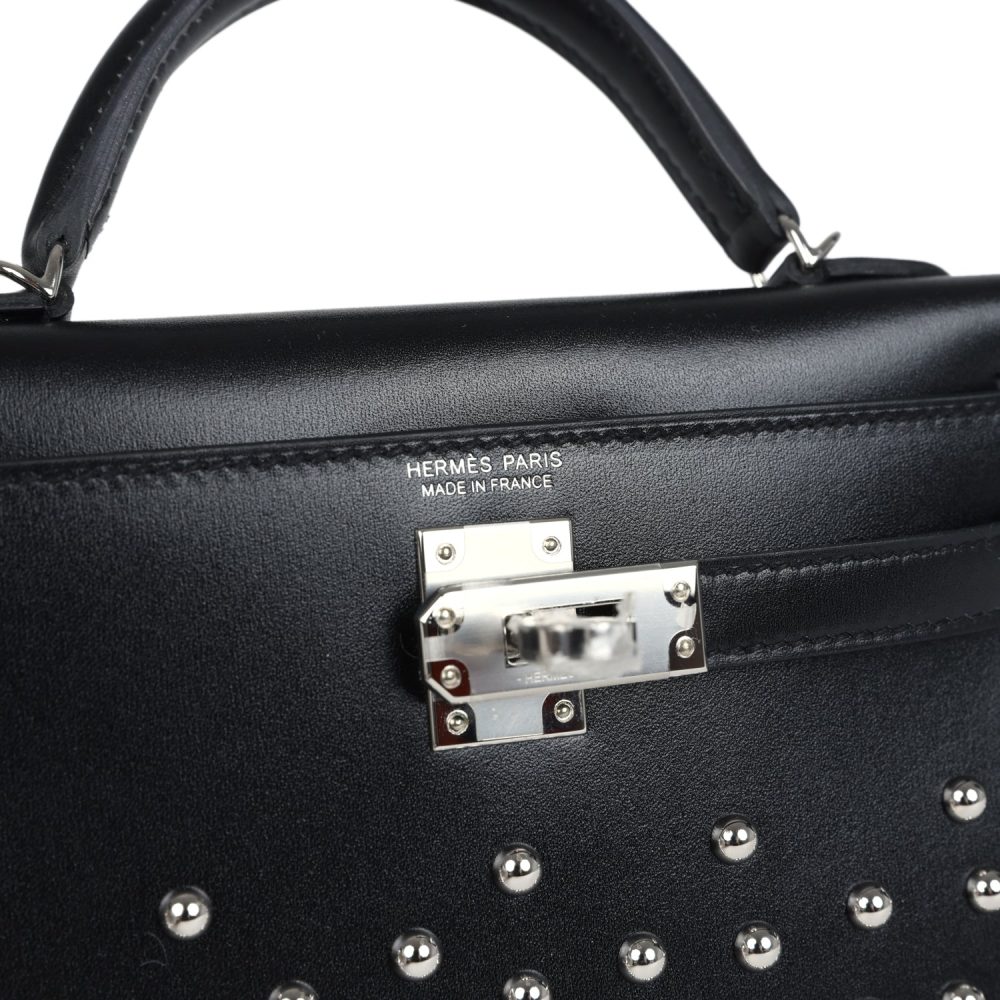Hermes Kelly Sellier 20 Clout?? Black Box Palladium Hardware - Image 7