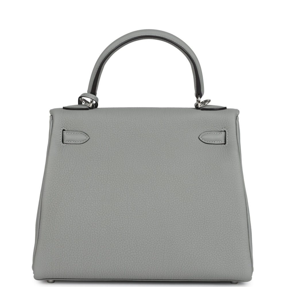 Hermes Kelly Retourne 25 Gris Mouette Togo Palladium Hardware - Image 4