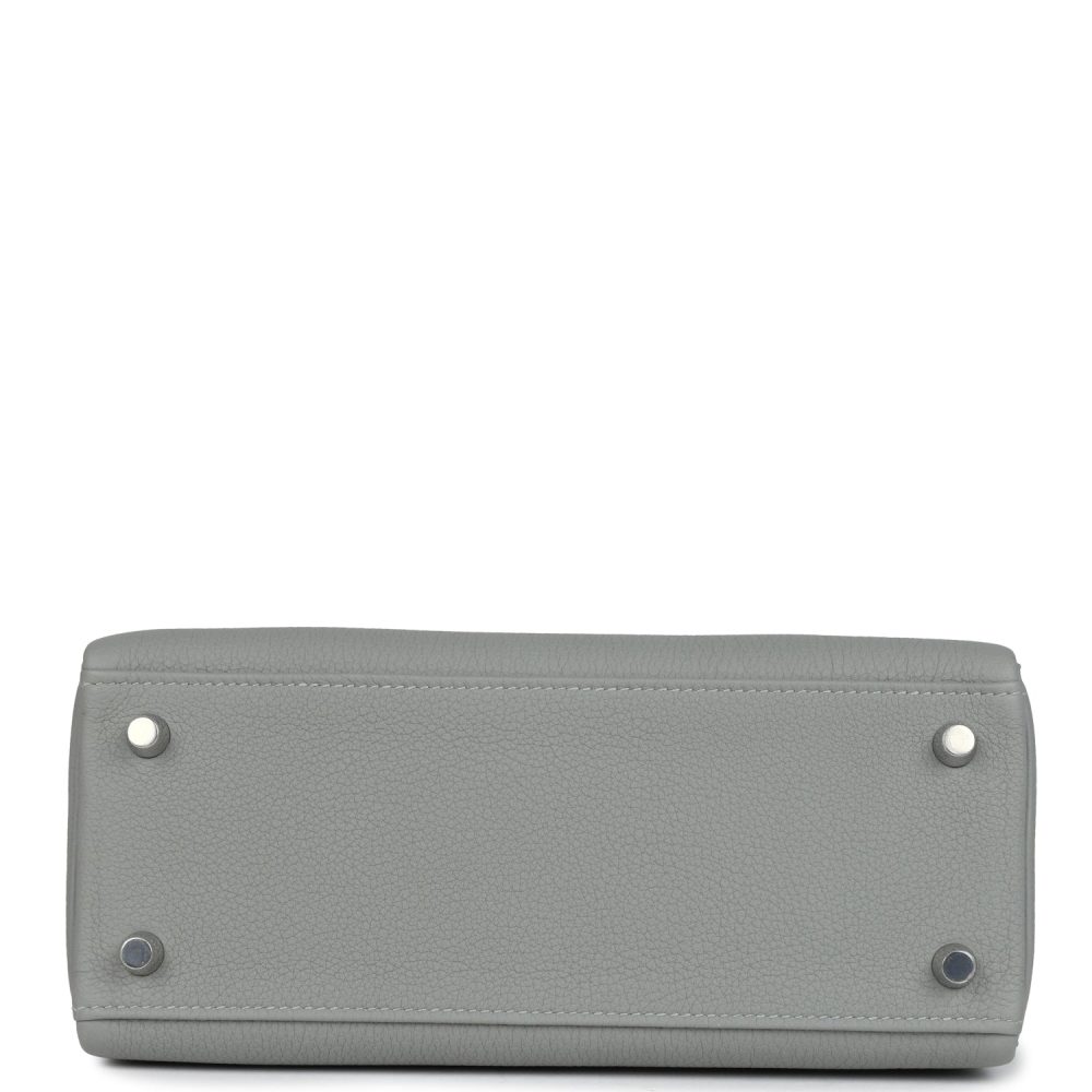 Hermes Kelly Retourne 25 Gris Mouette Togo Palladium Hardware - Image 6