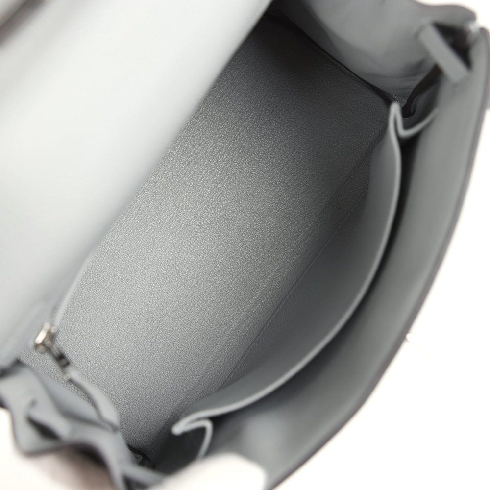 Hermes Kelly Retourne 25 Gris Mouette Togo Palladium Hardware - Image 8