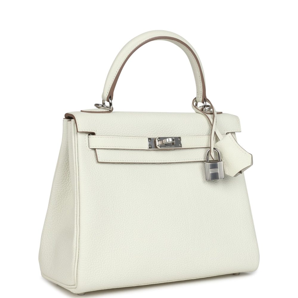 Hermes Kelly Retourne 25 Mushroom Togo Palladium Hardware - Image 2