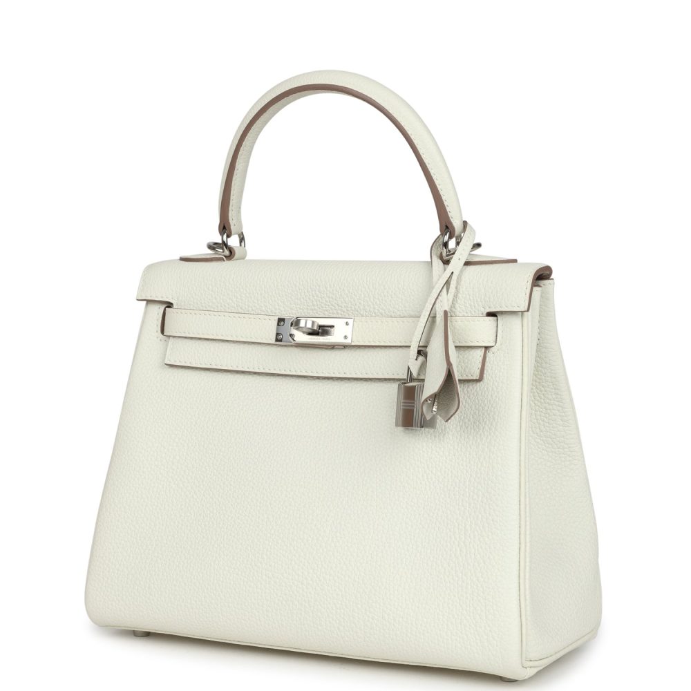 Hermes Kelly Retourne 25 Mushroom Togo Palladium Hardware - Image 5