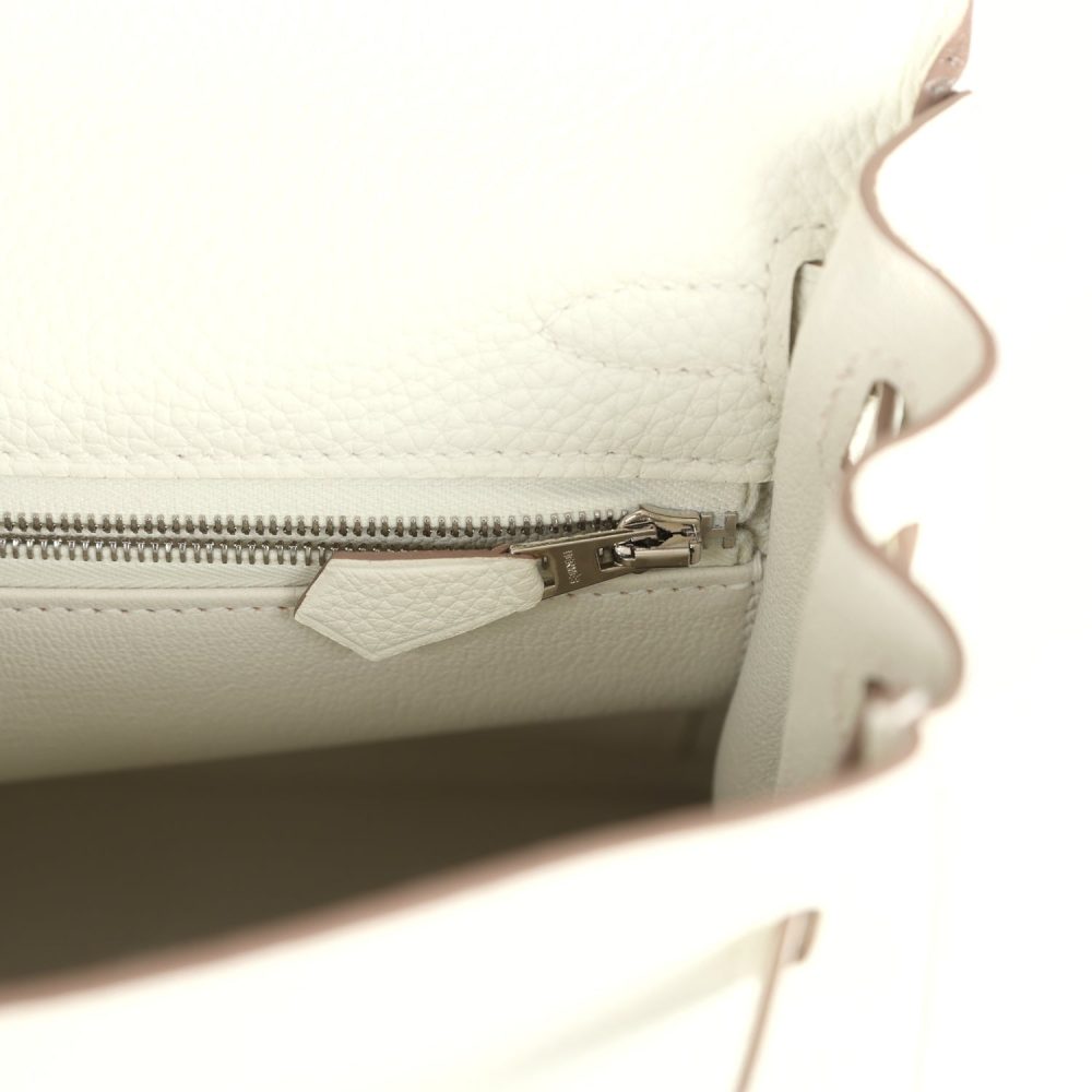 Hermes Kelly Retourne 25 Mushroom Togo Palladium Hardware - Image 9