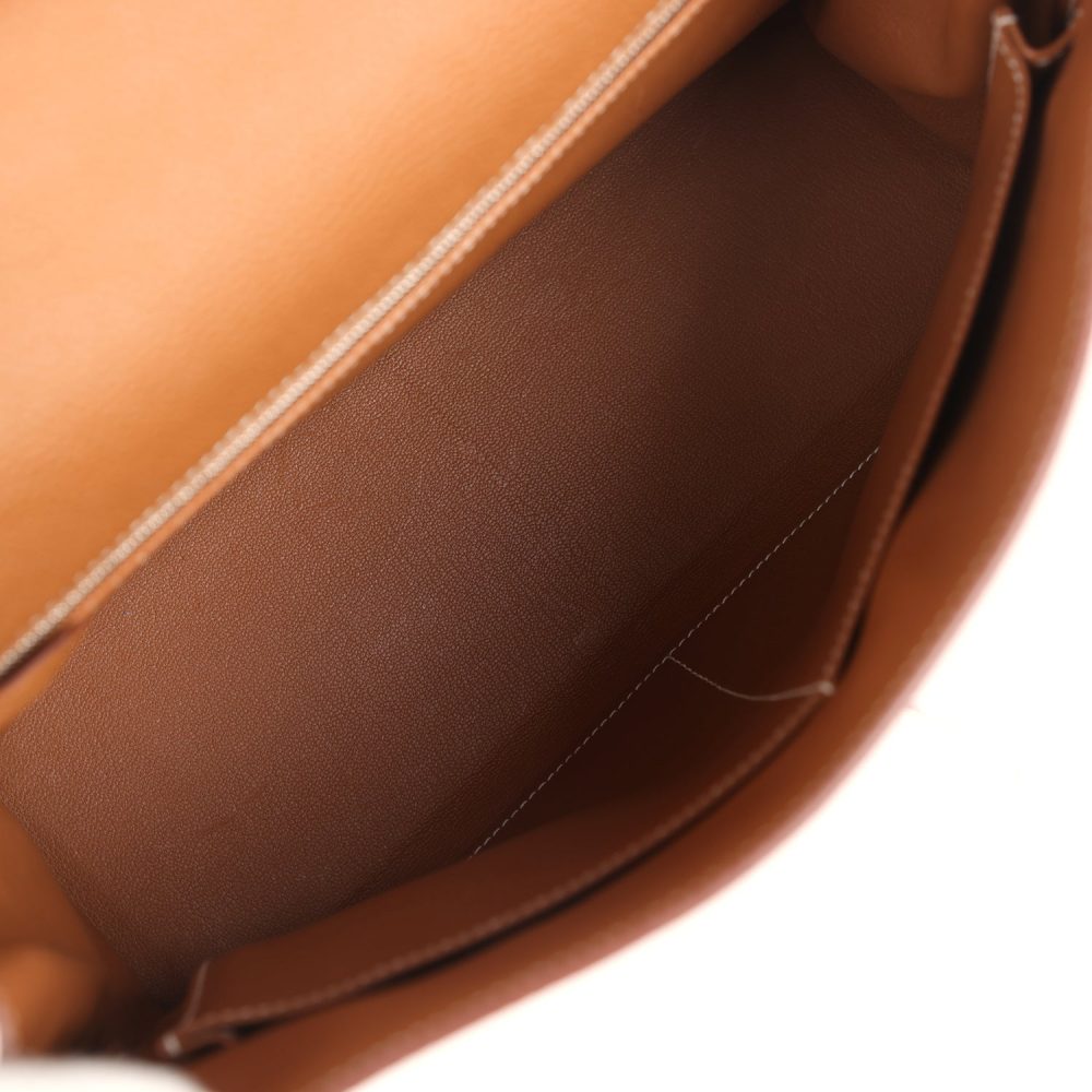 Pre-owned Hermes Kelly Retourne 35 Gold Togo Palladium Hardware - Image 8