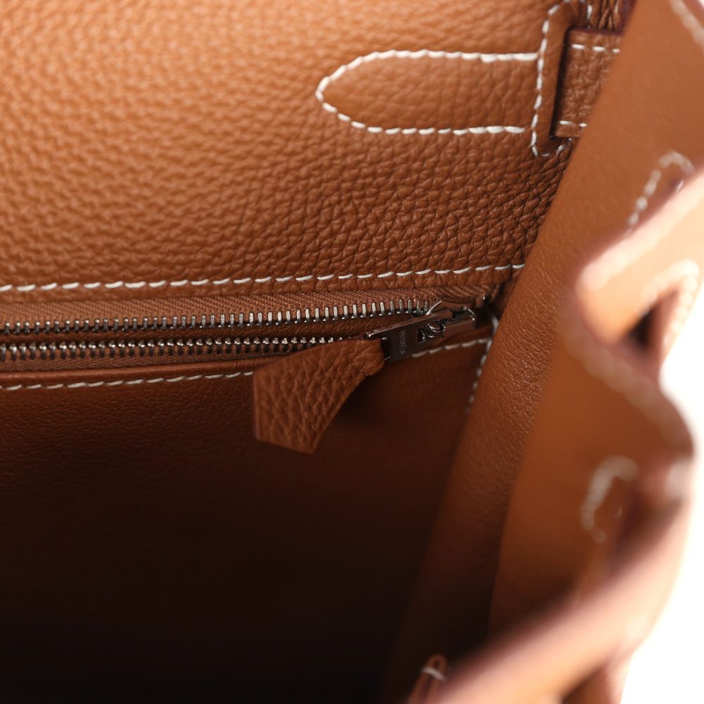 Pre-owned Hermes Kelly Retourne 35 Gold Togo Palladium Hardware - Image 9