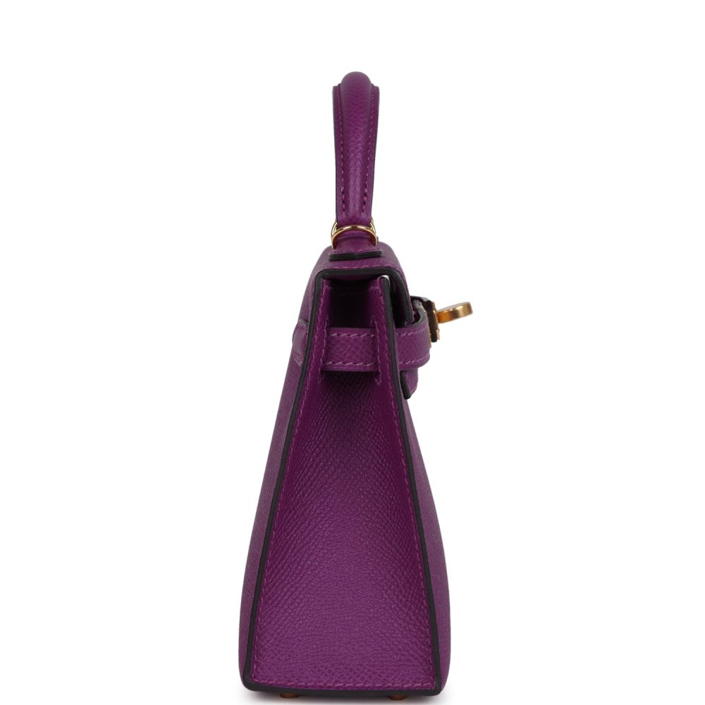 Hermes Kelly Sellier 20 Anemone Epsom Gold Hardware - Image 3