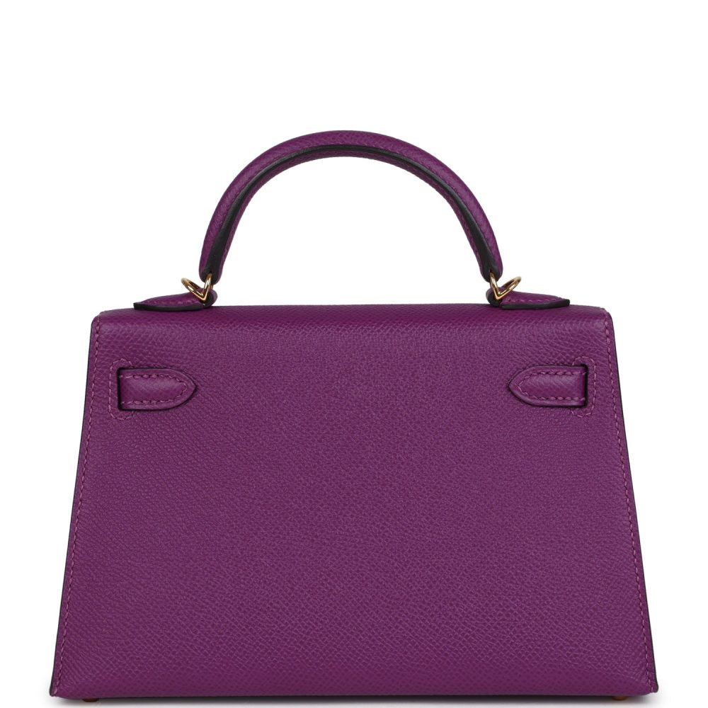 Hermes Kelly Sellier 20 Anemone Epsom Gold Hardware - Image 4