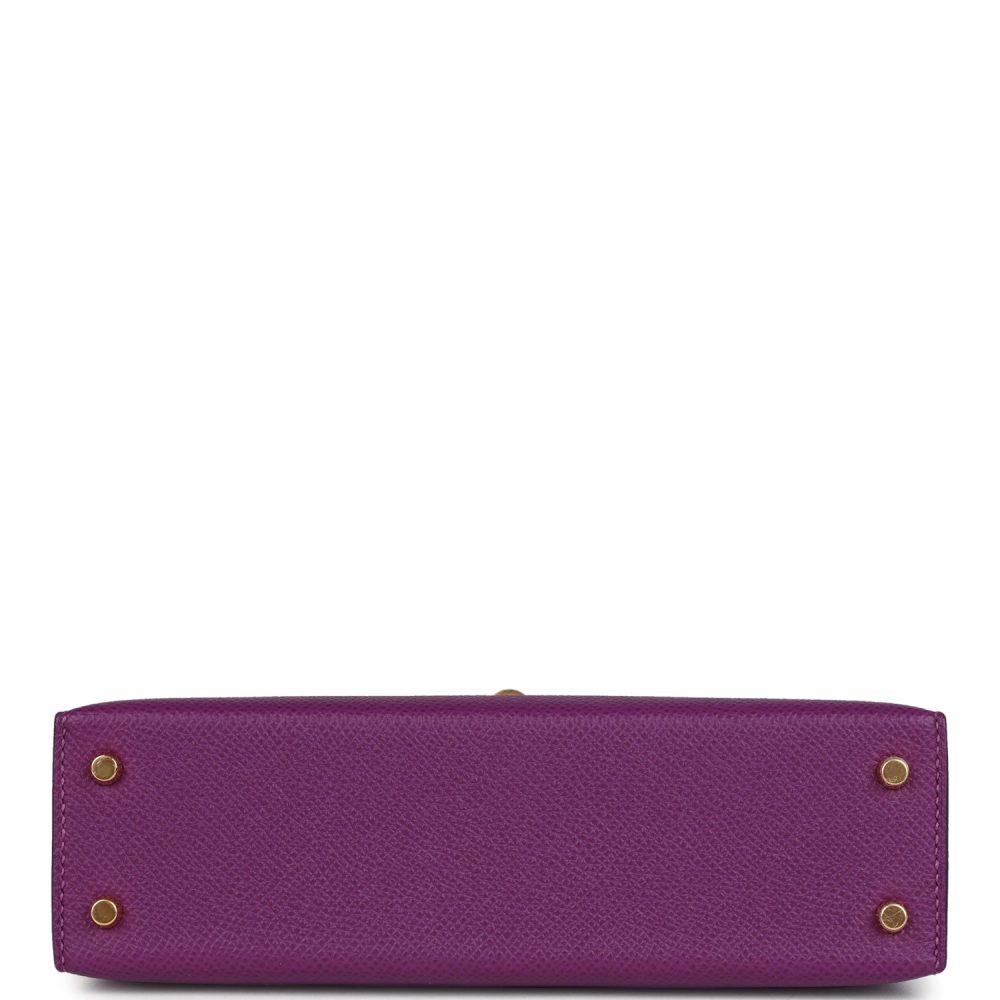 Hermes Kelly Sellier 20 Anemone Epsom Gold Hardware - Image 6