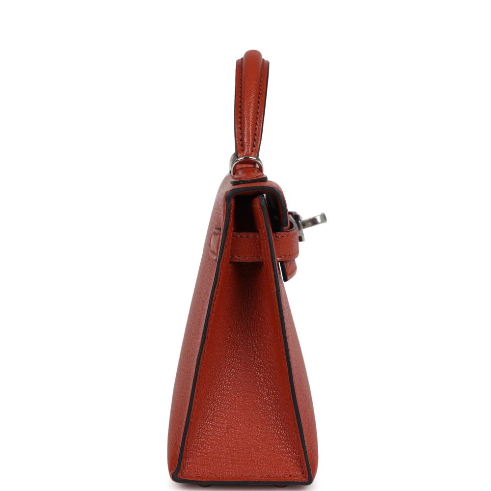 Hermes Kelly Sellier 20 Cuivre Chevre Mysore Palladium Hardware - Image 3