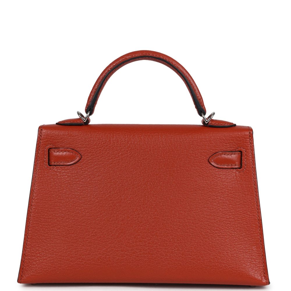 Hermes Kelly Sellier 20 Cuivre Chevre Mysore Palladium Hardware - Image 4