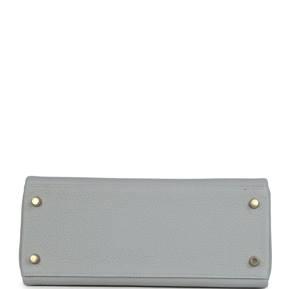 Hermes Kelly Retourne 28 Bleu Glacier Togo Gold Hardware - Image 6