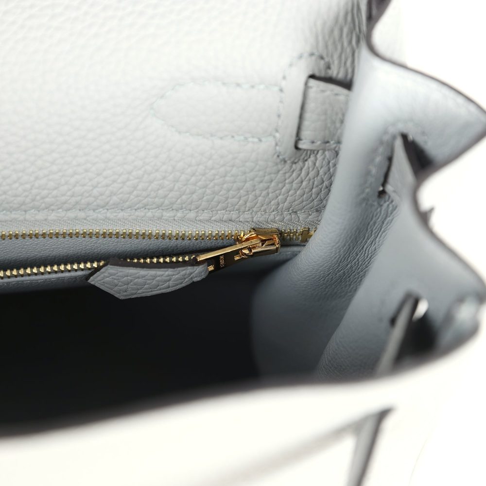 Hermes Kelly Retourne 28 Bleu Glacier Togo Gold Hardware - Image 9