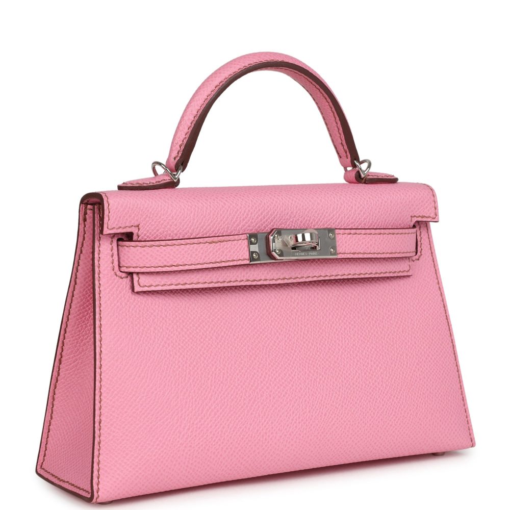Hermes Kelly Sellier 20 Bubblegum Epsom Palladium Hardware - Image 2