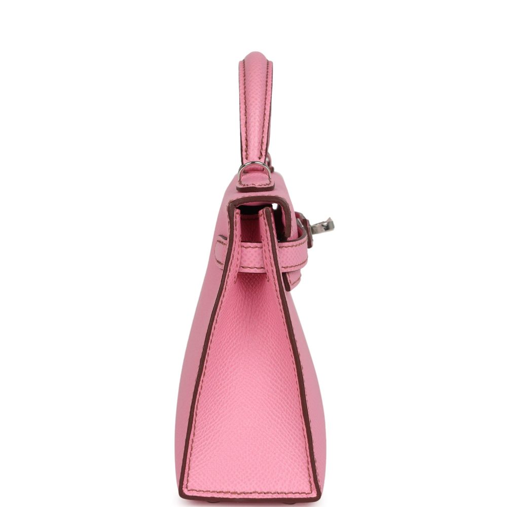 Hermes Kelly Sellier 20 Bubblegum Epsom Palladium Hardware - Image 4